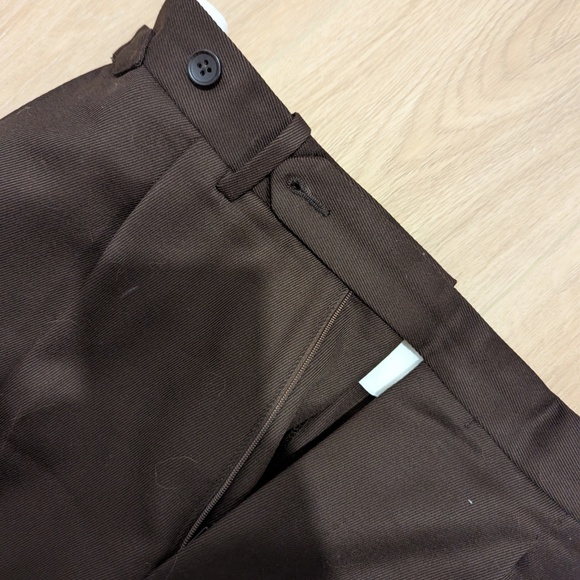 SuitSupply Vigo Wool Dark Brown Trousers - Size 30 to 34 - Picture 3 of 5
